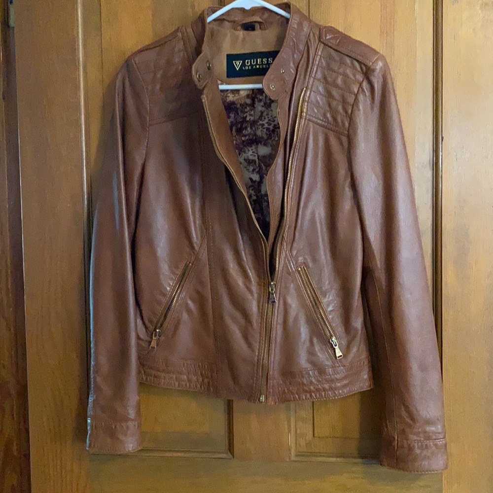 GUESS genuine leather jacket